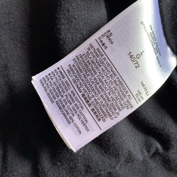 Gap Black Fleece Peacoat Size 10 Large - Picture 5 of 7